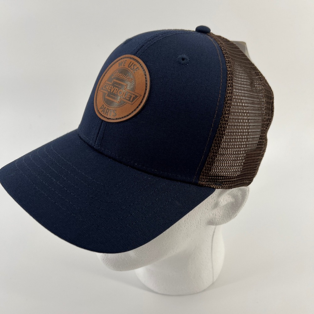 Chevrolet Vintage Style Parts Trucker Hat Blue Mesh Baseball Cap Adjustable New